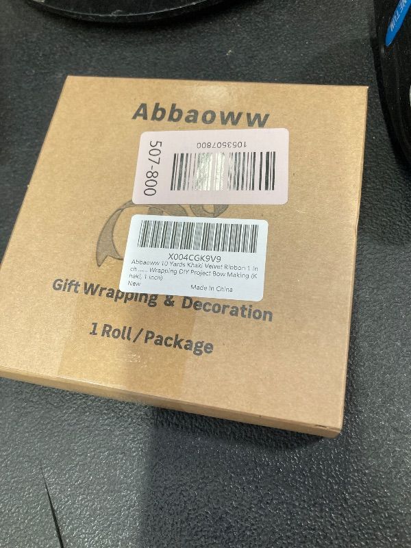Photo 1 of ***Factory seal***
Abbaoww 10 Yards Khaki Velvet Ribbon 1 Inch Wide Single Face Velvet Ribbon for Christmas Wreath Decoration Gift Wrapping DIY Project Bow Making