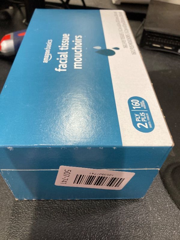 Photo 1 of ***Factory seal***
Amazon Basics 2-Ply Facial Tissue, 160 Count