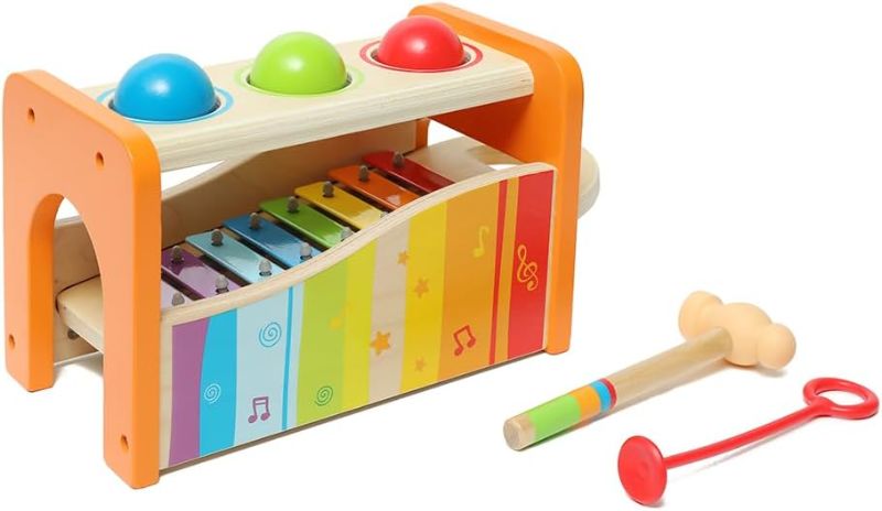 Photo 1 of
Hape Pound & Tap Bench with Slide Out Xylophone - Award Winning Durable Wooden Musical Pounding Toy for Toddler