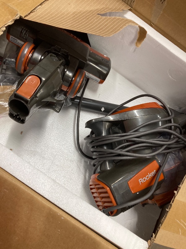 Photo 1 of ***Parts only***
***Used****
Shark Rocket Ultra-Light Corded Bagless Vacuum for Carpet and Hard Floor Cleaning with Swivel Steering (HV301), Gray/Orange