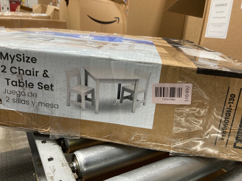 Photo 1 of ***HARDWARE IS MISSING***Delta Children MySize Kids Wood Table and Chair Set (2 Chairs Included) - Ideal for Arts & Crafts, Snack Time, & More - Greenguard Gold Certified, Bianca White, 3 Piece Set***HARDWARE IS MISSING***