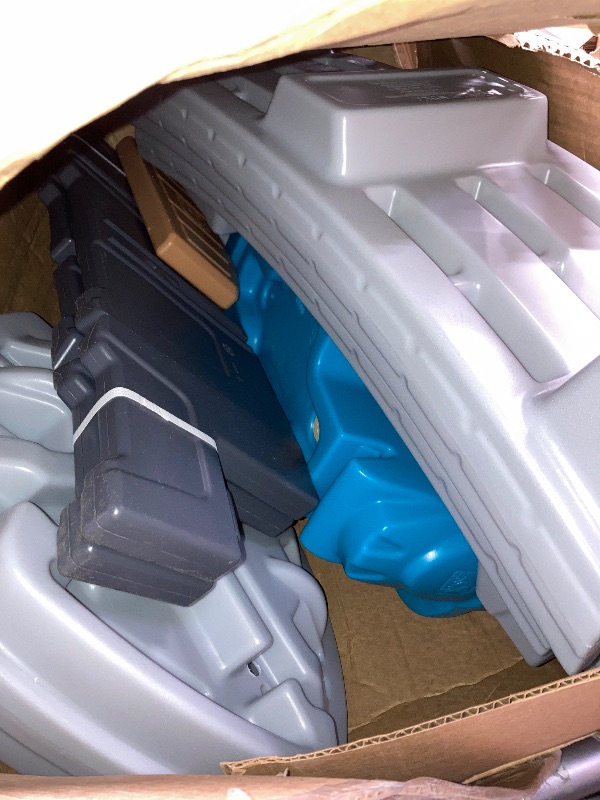 Photo 1 of Step2 Up & Down Roller Coaster Kids Ride On Toy, Push Car, Indoor/Outdoor Playset, Made of Durable Plastic, Max Weight 50 lbs., for Toddlers 2-5 Years Old, Gray & Blue