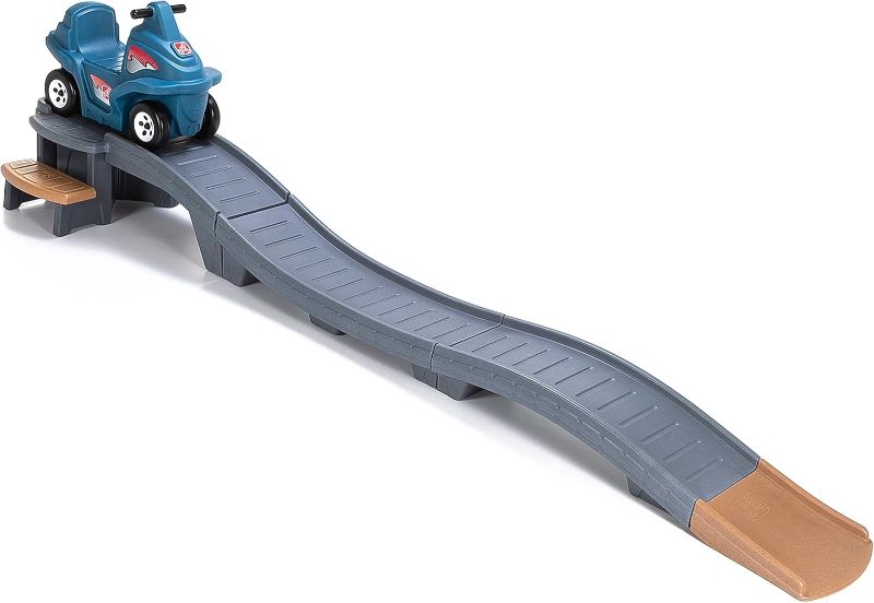 Photo 1 of Step2 Up & Down Roller Coaster Kids Ride On Toy, Push Car, Indoor/Outdoor Playset, Made of Durable Plastic, Max Weight 50 lbs., for Toddlers 2-5 Years Old, Gray & Blue