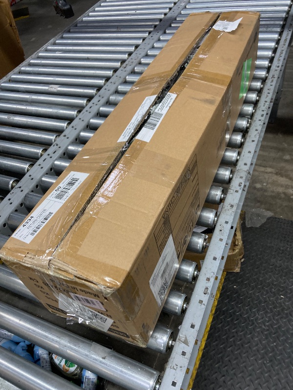 Photo 1 of **MISSING TOP PART***Qunler 7ft Pre-Lit Snow Flocked Pencil Christmas Tree, Artificial Slim Xmas Tree with Warm White & 10 Modes Multicolor Lights for Holiday Decor