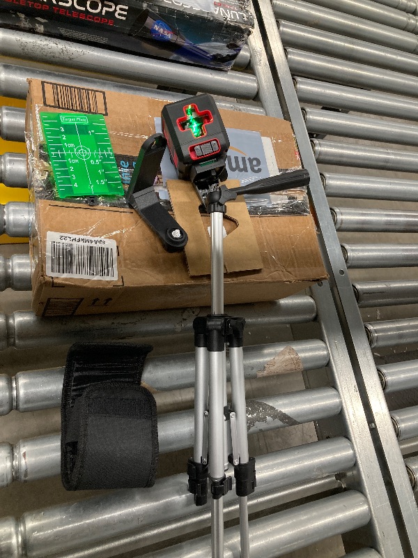 View 3 of **MISSING CARRYING BAG***Motovera Laser Level with Tripod, 100 feet Green Cross Line Self Rotary Leveling Laser Level, 4 Brightness Adjustment, Manual Self leveling and Pulse Mode,IP54 Waterproof Battery Carrying Bag Included