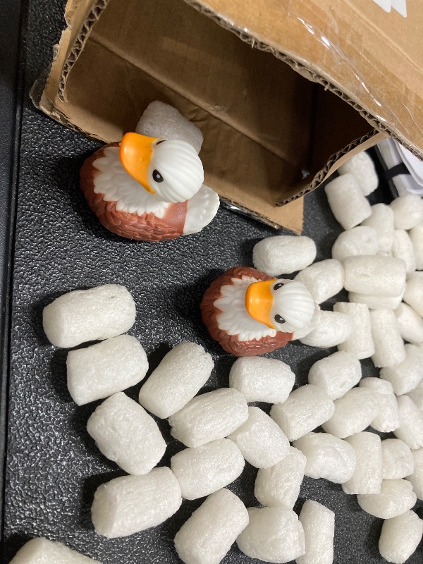 Photo 1 of ***ONLY 2 PIECES INCLUDED*10 ARE MISSING***12 PCS Bald Eagle Rubber Ducks, Patriotic Bald Eagle Ducks for Jeeps, Ducks for Cruising Ships Hiding Carnival Ducking Bath Toys, Animal Ducks Collection, Baby Shower Christmas Stocking Stuffers Gifts***ONLY 2 PI