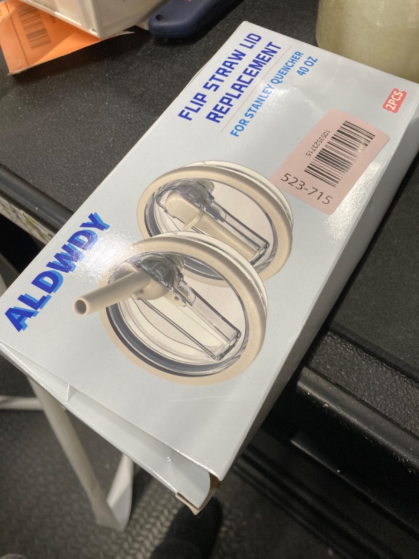 Photo 1 of 2 Pack 40 oz Flip Straw Leak Proof Lid for Stanley H2.0 Quencher, Stanley Lid Replacement 40 oz for Stanley Cup Accessories ProTour, No Spill Proof Straw Cover for Stanley (Cream & Yellow)