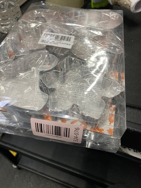 Photo 1 of  2 Large Christmas Cookie Cutters - 6 Pcs 4 Inch Holiday Cookie Cutter - Christmas Tree, Santa Hat, Snowflake, Gingerbread Men, Snowman and Candy Cane Shapes Cookie Molds for Winter Holiday DIY Baking