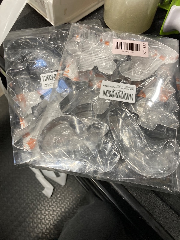 Photo 1 of  2 Large Christmas Cookie Cutters - 6 Pcs 4 Inch Holiday Cookie Cutter - Christmas Tree, Santa Hat, Snowflake, Gingerbread Men, Snowman and Candy Cane Shapes Cookie Molds for Winter Holiday DIY Baking