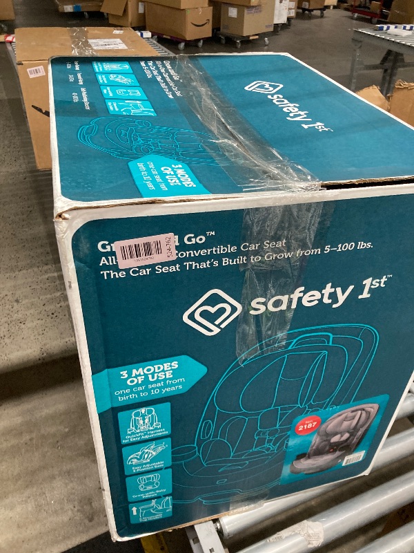 Photo 1 of  ** VERY USED** Safety 1st Grow and Go All-in-One Slim Convertible Car Seat, Rear Facing, 5-40 lbs, Forward Facing (30–65 lbs), High Back Booster Seat 40-100 pounds, Shadow
