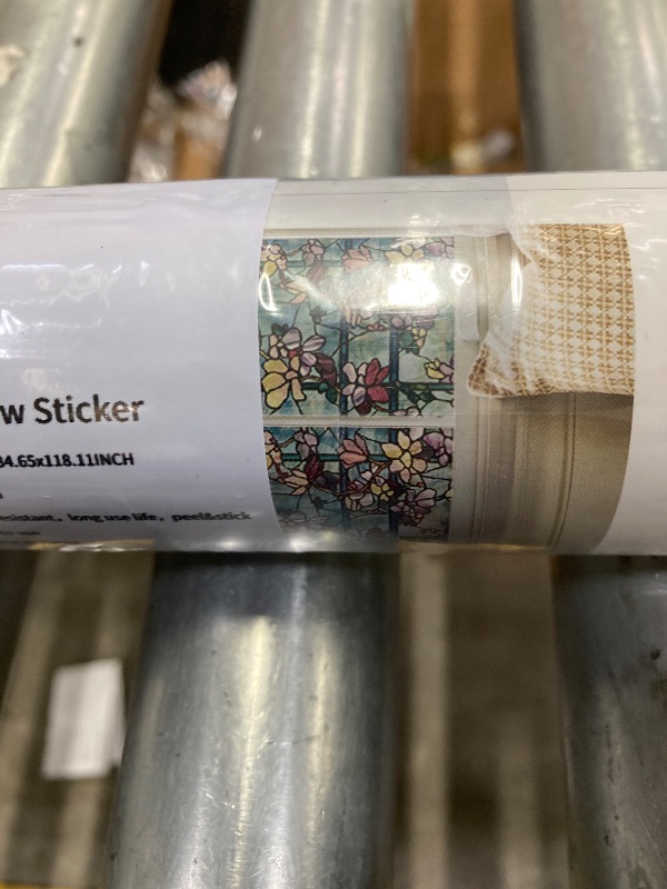 Photo 1 of  Window STICKER Film UV Resistant Window Privacy Film Lotus Floral Privacy Rainbow