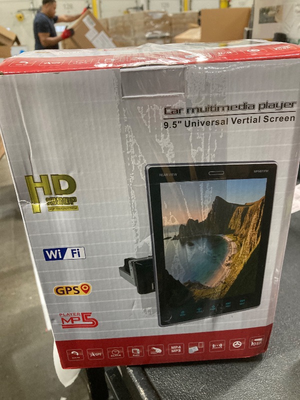 Photo 1 of [2+64G] Android Single Din Carplay Radio - 9.5 Inch Movable Vertical Touch Screen Car Stereo with Wireless Android Auto, EQ, WiFi, GPS, Fast Charging, Mirror Link + AHD Backup Camera & MIC