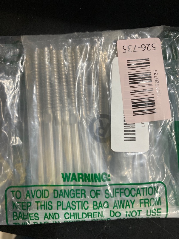 Photo 1 of ***(MISSING PARTS)*** Steel DN Mate T316 Stainless Steel Right Left-Handed Thread Swage Lag Screws for Wood Post of 1/8" Steel Cable Railing
Cable Railing Hardware, DIY Deck Railings, , DM50