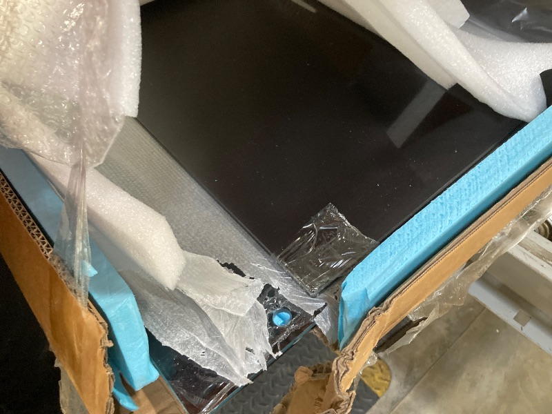 Photo 1 of ***NO INSTRUCTION MANUAL**GLASS HAS SOME CHIPS AND SCRATCHES THAT ARE HARD TO SEE IN PICS***DELAVIN 60" W x 72" H Semi-Frameless Sliding Shower Door with Magnetic Seal Strip, Glass Shower Door with Gray SGCC Tempered Glass, Black Shower Doors with Water S