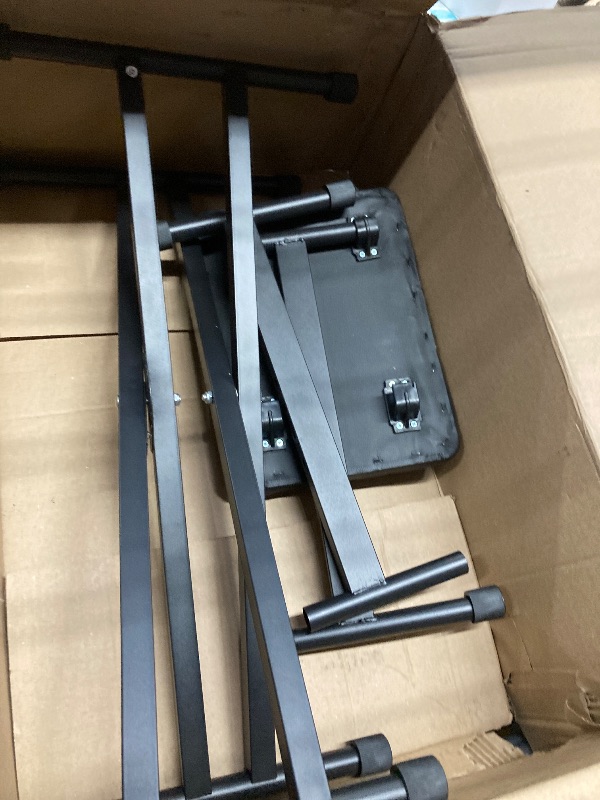 Photo 1 of ***MISSING STRAPS ON STAND AND LOCKS FOR CHAIR***tipatyard Keyboard & Bench Set, 2024 Upgrade Heavy Duty Double-X Keyboard Stand, Adjustable & Portable Digital Piano Stand with Locking Straps