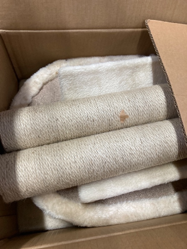 Photo 1 of ***(PARTS ONLY -SELLING AS IS )*** 
Amazon Basics Multi- Platform Cat Tree with Scratching Post for Indoor Cats up to 25lbs, 18 x 14 x 22 Inches, Beige