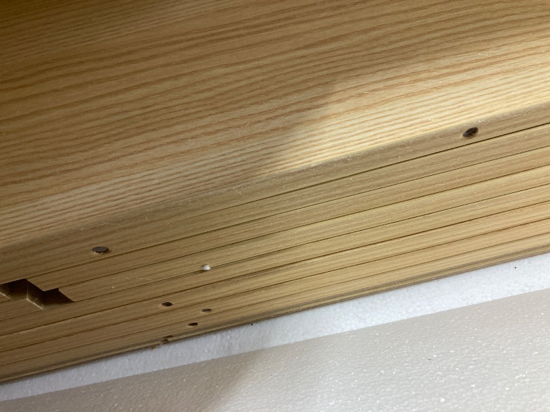 Photo 1 of *********missing legs, hardware , and manual********** IOTXY Open Cube Low Bookcase - 3-Tier Freestanding Storage Display Cabinet Organizer with Legs for Home Office, 9-Cubes Open Shelf Short Bookshelf, Oak