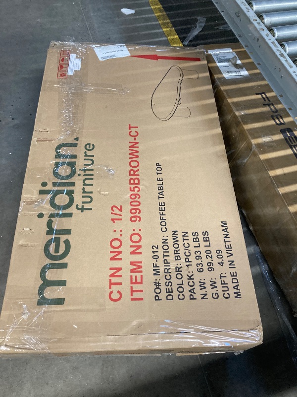 Photo 1 of ***THE PHOTO AND DESCRIPTION IS ONLY TO THE REFERENCE, PLEASE SEE THE PHOTO**HOTICKME 46.06" Cloud Coffee Table Modern Coffee Table with 3 Legs, White Central Table with Thick Tabletop Simple Style Irregular End Table for Living Room, THE COLOUR BROWN. TW