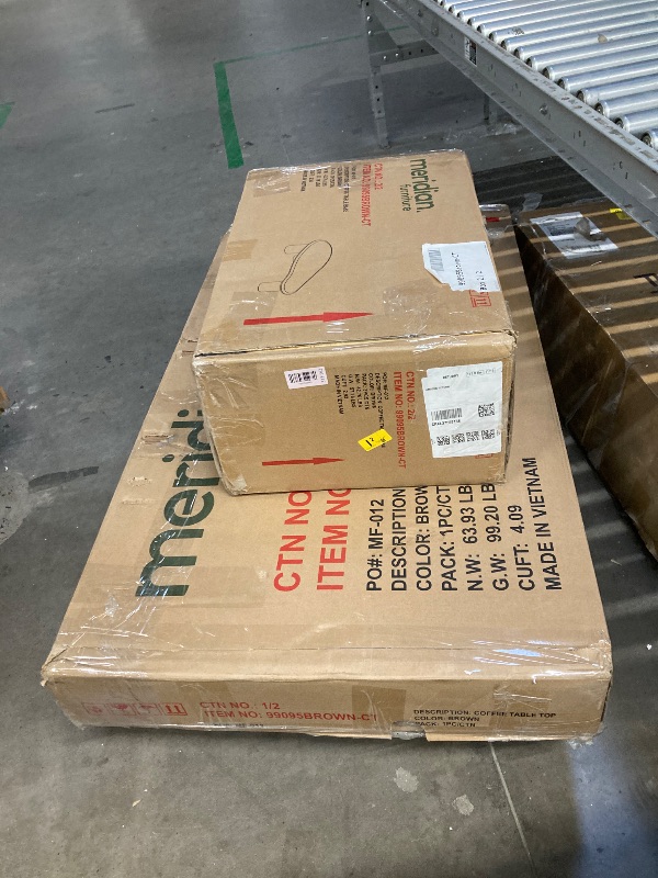 Photo 1 of ***THE PHOTO AND DESCRIPTION IS ONLY TO THE REFERENCE, PLEASE SEE THE PHOTO**HOTICKME 46.06" Cloud Coffee Table Modern Coffee Table with 3 Legs, White Central Table with Thick Tabletop Simple Style Irregular End Table for Living Room, THE COLOUR BROWN. TW