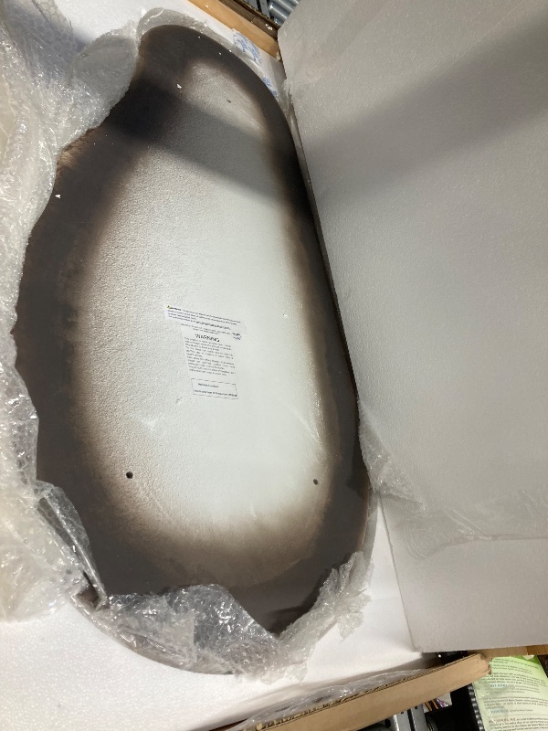 Photo 1 of ***THE PHOTO AND DESCRIPTION IS ONLY TO THE REFERENCE, PLEASE SEE THE PHOTO**HOTICKME 46.06" Cloud Coffee Table Modern Coffee Table with 3 Legs, White Central Table with Thick Tabletop Simple Style Irregular End Table for Living Room, THE COLOUR BROWN. TW