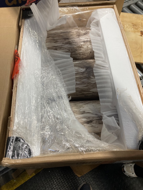 Photo 1 of ***THE PHOTO AND DESCRIPTION IS ONLY TO THE REFERENCE, PLEASE SEE THE PHOTO**HOTICKME 46.06" Cloud Coffee Table Modern Coffee Table with 3 Legs, White Central Table with Thick Tabletop Simple Style Irregular End Table for Living Room, THE COLOUR BROWN. TW