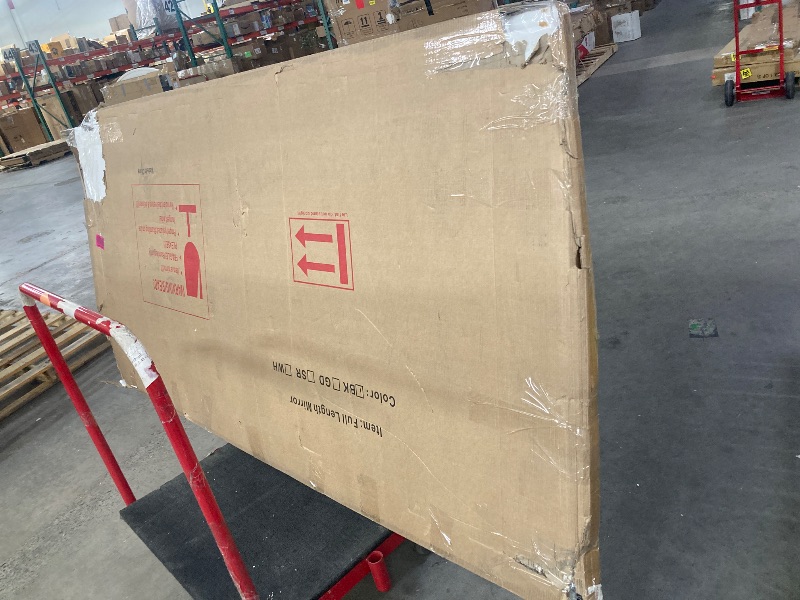 Photo 1 of **The description and photo is only to the reference, please see the second photo***Full Length Mirror , Standing Hanging or Leaning Against Floor Tempered Mirrors, Wall-Mounted Full Body Dressing Mirror with Aluminum Alloy Frame for Living Room, Bedroom,