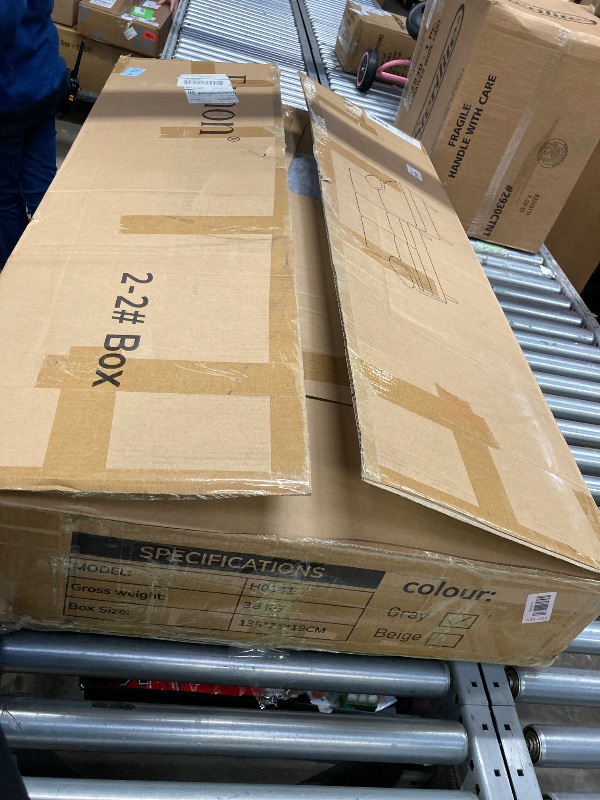 Photo 1 of ***The description is only to the reference***, please see the second photo** Eunon Couch Convertible Sectional Sofa with 3-Seater Sofa, L-Shaped Ottoman Couch with Modern Linen for Apartment, Small Living Room and Small Space (Grey)
