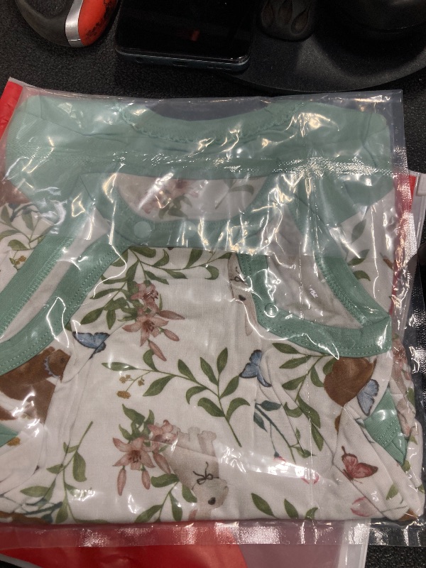 Photo 1 of ***FACTORY SEALED***PATPAT Baby Bodysuits Supersoft Bamboo Viscose - Short Sleeve Boys and Girls - Newborn Infant Unisex Clothes - 2 Pack Green Forest 0-3 Months***FACTORY SEALED***