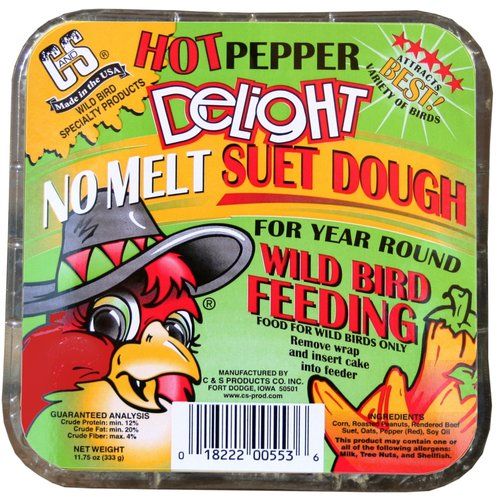 Photo 1 of ** 6 PACK***C & S Products Hot Pepper Delight Assorted Species Wild Bird Food Beef Suet 11.75 Oz.   6 PACK