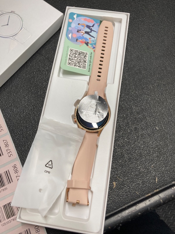 Photo 1 of ************* MISSING CHARGER ***************** Fitpolo Smart Watch for Women,1.3" AMOLED Touchscreen Fitness Tracker, Make/Answer Calls, Heart Rate SpO2 Monitor, IP68 Waterproof, Sleep & Activity Tracking Smartwatch for Android Phones iPhone