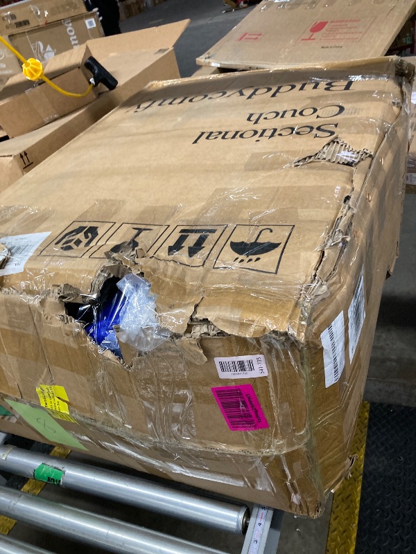 Photo 1 of Buddycomfy Modular Sofa Bed, No Assembly Required Sectional Couch for Living Room, Compressed Cloud Couch with Corduroy Fabric & Lumbar Pillows, Small Space Furniture Beige