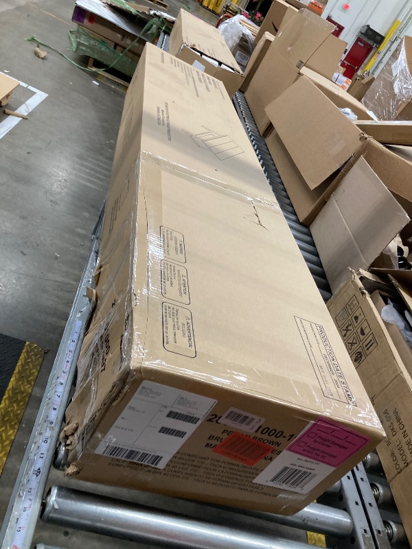 Photo 3 of Plank+Beam 72 Inch Farmhouse Dining Table, Solid Wood Rustic Kitchen Table, Large Wooden Rectangular Dinner Table for Dining Room, Home Office, Living Room Furniture, Easy Assembly, Pecan Wirebrush