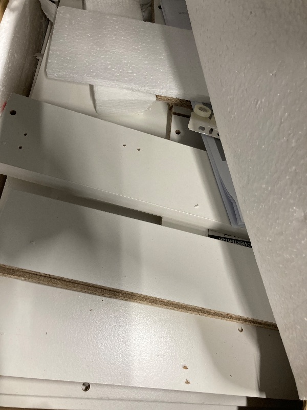 Photo 1 of ***BOX 2 OF 2 ONLY/INCOMPLETE SET***Sauder Select Multipurpose Bedroom Armoire Wardrobe Closet Pantry Storage Cabinet with Storage Drawers and Hanging Rail, in Soft White finish