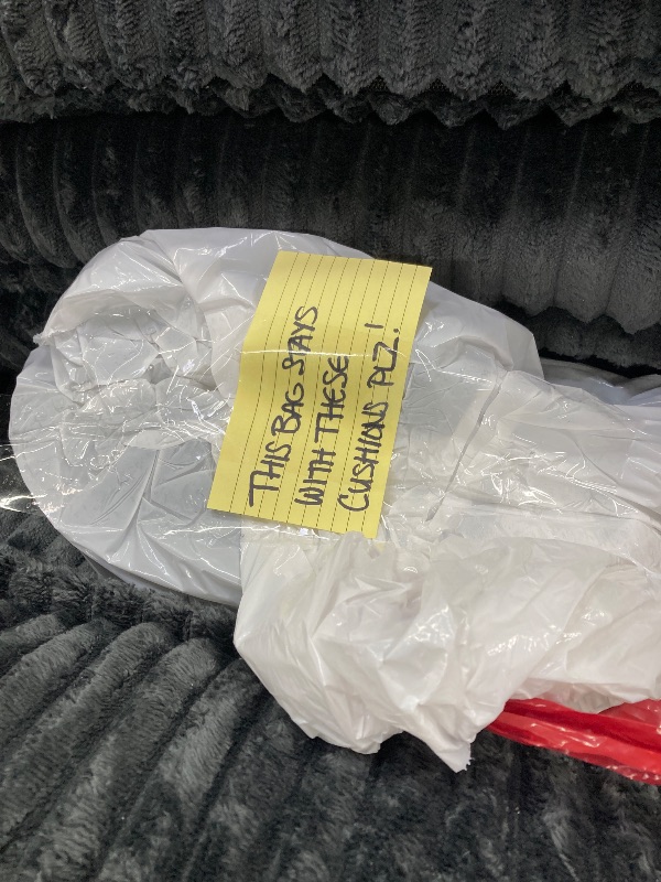 Photo 1 of Vesgantti 109" U Shaped Cloud Sectional Sofa, Comfy Corduroy Upholstered Sectional Modular Sofas for Living Room, Modern Modular Couch with 2 Ottoman Deep Seat, Dark Grey