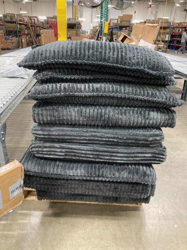 Photo 1 of Vesgantti 109" U Shaped Cloud Sectional Sofa, Comfy Corduroy Upholstered Sectional Modular Sofas for Living Room, Modern Modular Couch with 2 Ottoman Deep Seat, Dark Grey