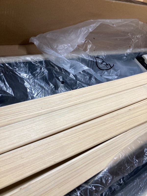 Photo 1 of -------------- PARTIAL SET ----------- ***MISSING PARTS -SELLING INCOMPLETE AS IS )  
HAOARA King Size Bed Frame,King Size Platform Bed Frame and Velvet Upholstered Headboard with Strong Wood Slats, Box Spring Optional, Mattress Foundation, Easy Assembly 