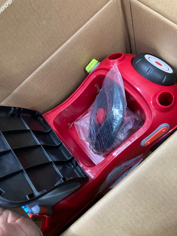 Photo 1 of ******MISSING PARTS***** Radio Flyer Busy Buggy Ride On Toy Car with 17 Interactive Activities, Sit-to-Stand for Ages 1-3, Features Built-in Storage, Walk or Ride Options for Toddler Development and Play