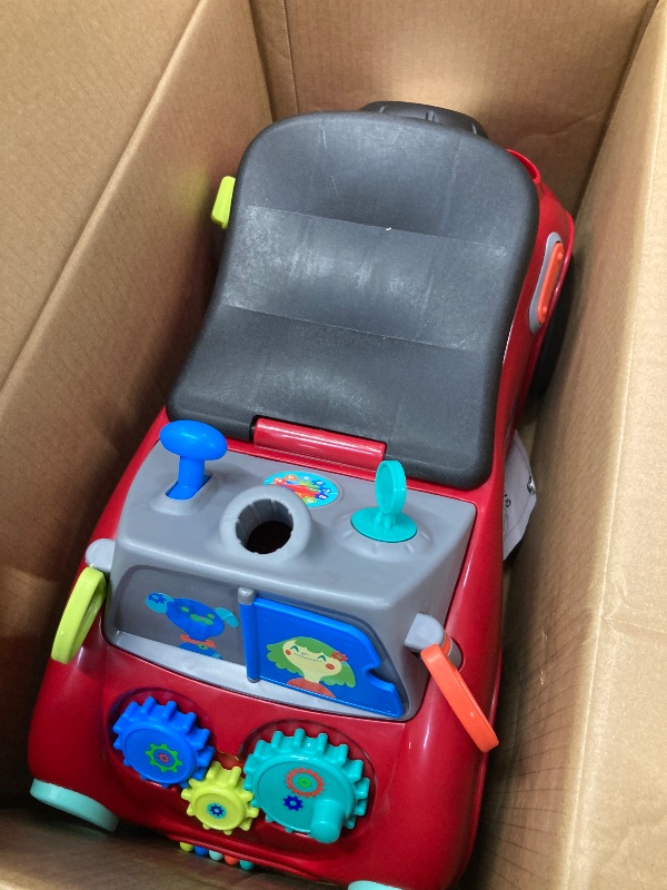 Photo 1 of ******MISSING PARTS***** Radio Flyer Busy Buggy Ride On Toy Car with 17 Interactive Activities, Sit-to-Stand for Ages 1-3, Features Built-in Storage, Walk or Ride Options for Toddler Development and Play
