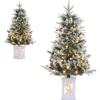 Photo 1 of **PHOTO REFERENCE*** Green Artificial Christmas Tree Artificial Xmas Tree with 70 LED Lights