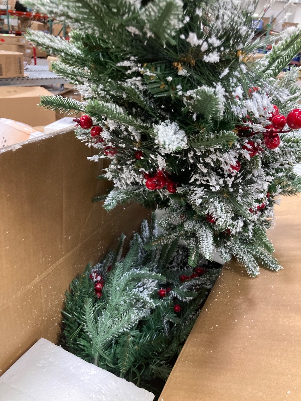 Photo 1 of **PHOTO REFERENCE*** Green Artificial Christmas Tree Artificial Xmas Tree with 70 LED Lights