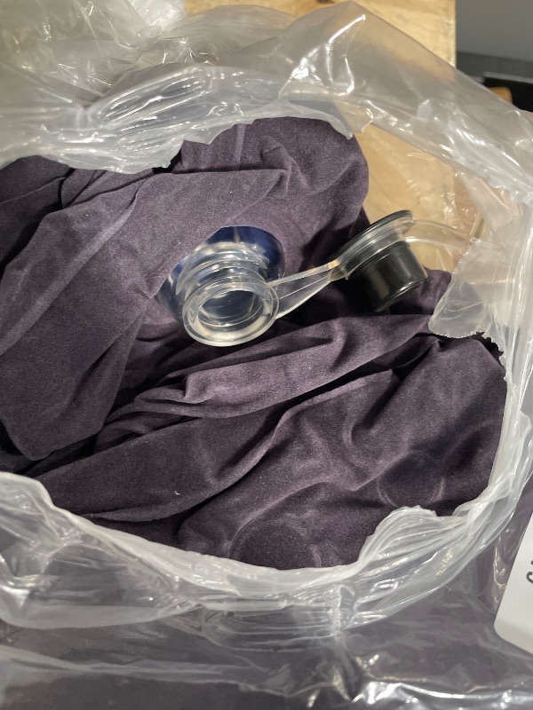 Photo 1 of **PURPLE**Inflatable Foot Rest Pillow for Travel - Adjustable Height Flight Foot Rest with Eye Mask and Earplugs for Kids & Adults on Airplane, Car, Train, Office, and Home