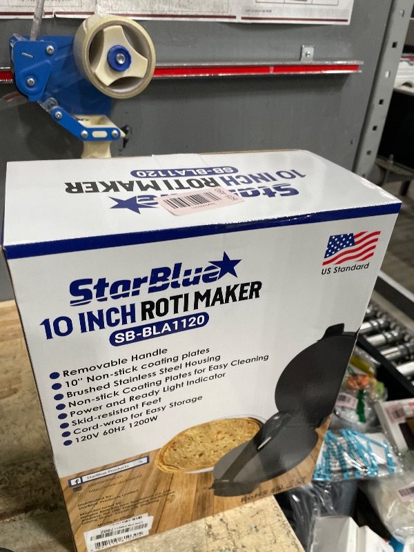 Photo 1 of 10inch Roti Maker by StarBlue with FREE Roti Warmer and Removable Handle - The automatic Stainless Steel Non-Stick Electric machine to make Indian style Chapati, Tortilla, Roti AC 110V 50/60Hz 1200W