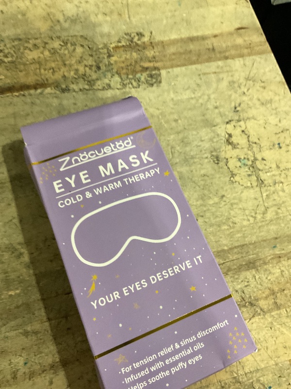 Photo 1 of 2 in 1 Heated/Ice Eye Mask Moist Heat Eye Mask Lavender & Flaxseed Sinus Pillow Microwavable for Dry Eye,Styes,Sinus Pain,Headache,Migraine,Puffy or Swollen Eyes Irritated and Inflamed Eyelid Bumps