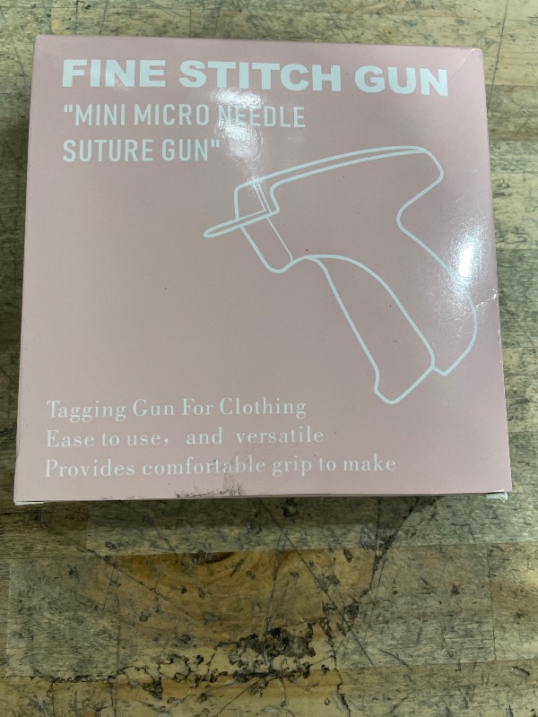 Photo 1 of Stitch For Clothes? Handheld Stitch Gun Quick Clothing Fixer?Sewing Kit Includes 1,000 Black Fasteners & 1,000 White Fasteners & 6 Needles (Pink)