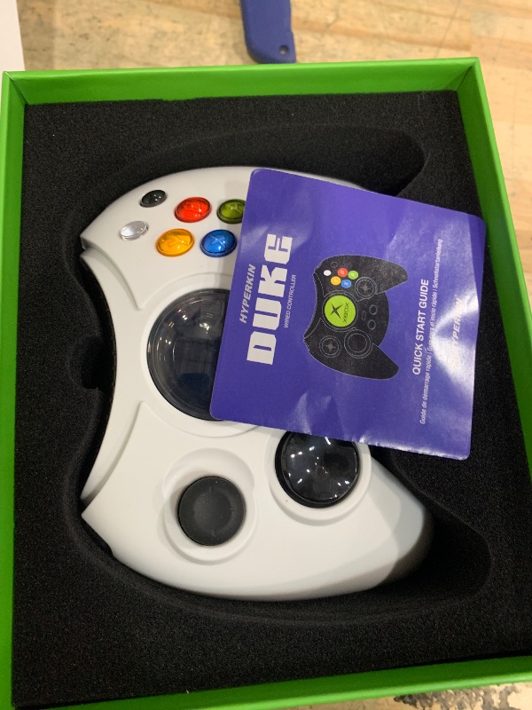 Photo 1 of **MISSING ORIGINAL POWER CORD *** Hyperkin Duke Wired Controller for Xbox Series X|S/Xbox One/Windows 10 -White- Officially Licensed (Xbox 20th Anniversary Limited Edition)