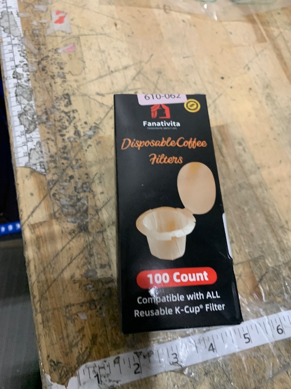 Photo 1 of 100 Count Fanativita K Cup Filters Disposable with Genius Lid Design, Fit All Reusable K Cups for Keurig (Unbleached)