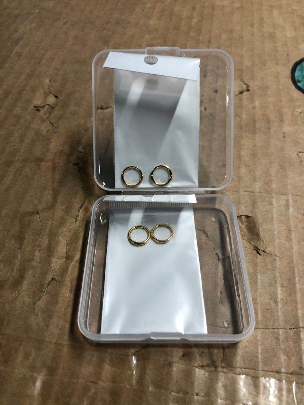 View 3 of ***COVER PHOTO FOR REFERENCE ONLY*** Casvort 5 PCS 16G 8mm Seamless Septum Nose Piercing Rings Segment Tragus Hoop Rings 316 Stainless Steel Gold Mixed Lobe Ring Stacks Clickers Ear Hangers Body Jewelry