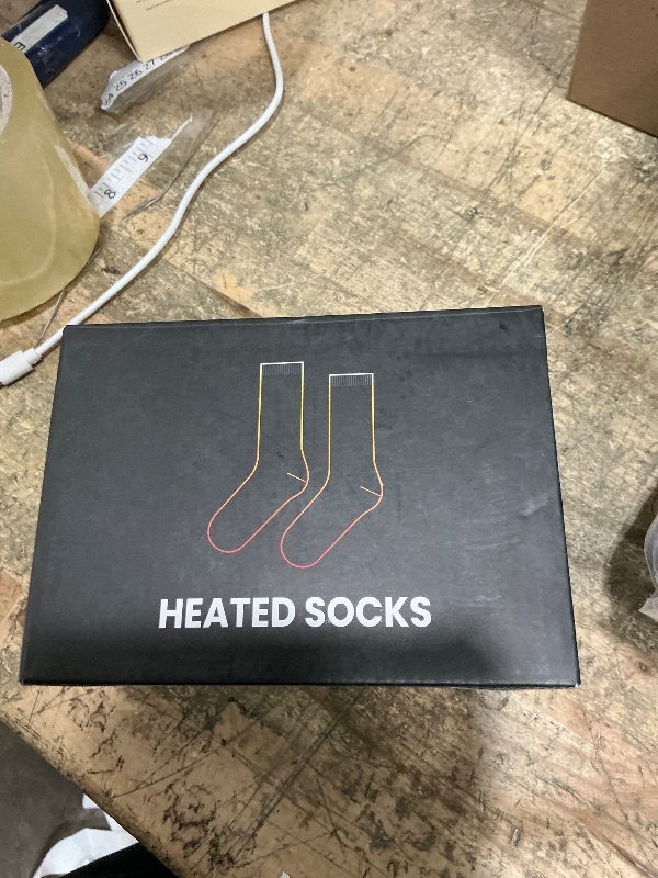Photo 1 of ***NO CHARGER***  SVPRO Rechargeable Electric Heated Socks Battery Powered Comfortable Thermo-Socks,Cold Weather Thermal Socks Sport Outdoor Camping Hiking Warm Winter Socks for Men Women (Black(Top Heat), M)