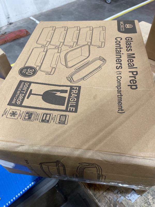 Photo 1 of [8-Pack,30 oz]Glass Meal Prep Containers,Glass Food Storage Containers,Airtight lunch Containers with Lids, Microwave, Oven, Freezer and Dishwasher