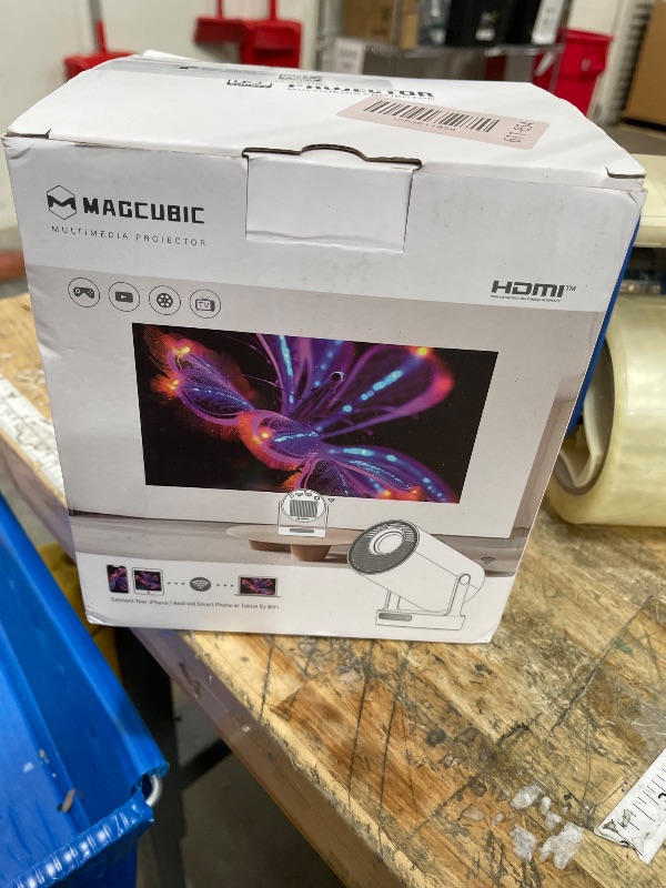 Photo 1 of ?Electric Focus?Magcubic Mini Projector 4K Support, Portable Projector with WiFi 6 and Bluetooth 5.4, Smart Proyector, 5W Soundbase Speaker, 180°Rotation for Home Theater